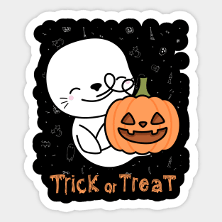 Halloween boooo cute ghost pumpkin Happy Halloween Sticker